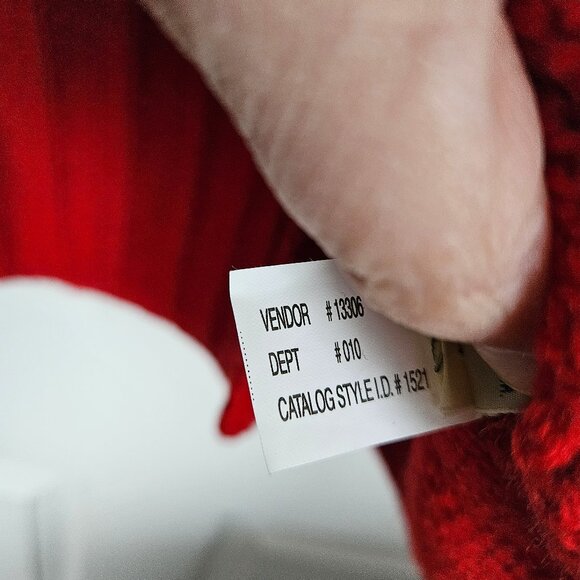 Eddie Bauer Wool Shawl Collar Sweater Vest Medium Tall MT Women Red Button Front - Picture 9 of 15